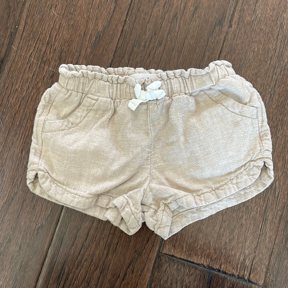 3T khaki linen shorts